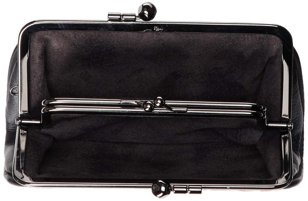 Indenya Parent-Child Clasp Coin Purse 340, Red Deer Leather with White Lacquer, Plum Blossom Pattern, 1501-13-148