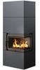 Modular Fireplace Box 8 kW Ø 200 Black Self Closing Door