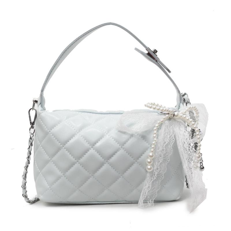 

Spring new high-value bag diamond handbag chain fashionable niche shoulder messenger bag синий