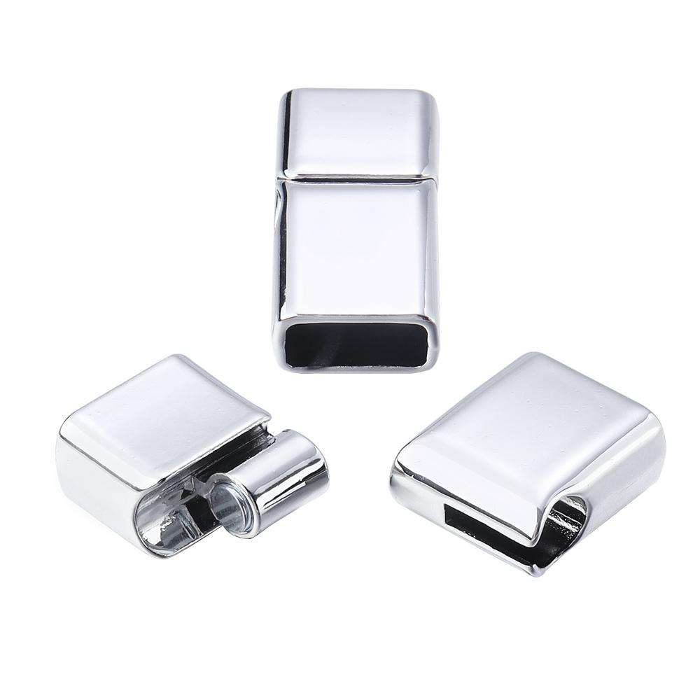 5pcs/lot Alloy Magnetic Buckle Round Square Leather Bracelet End Clasps Connector For DIY Handmade Jewelry Necklace Making