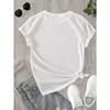 European Size European Size Women's  Short-Sleeve T-Shirt with Tree Print - Casual Round Neck Blouse, Spring Summer Casual Attire