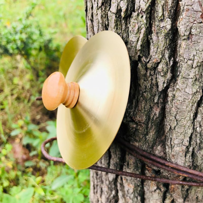 VICASKY Mini Gimbal Musikalisch 2 Kinder Perkussion Rhythmus Kleine Finger Perkussion Handbecken mit Holzgriffen Instrumente, Teile, Becken, Finger,