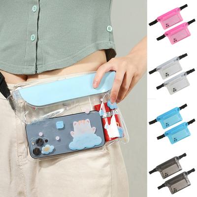 2 Pcs Swimming Waterproof Bag with Adjustable Strap Large-Capacity Waist Bag for Cell Phones Valuables Portable Waterproof Pouch for Beach Snorkeling