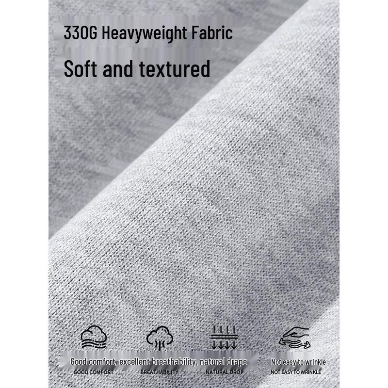 MINISO Men's High Street Relaxed Fit Half-Zip Stand Collar Sweatshirt