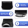 ZSDTRP 2pcs Motorcycle Air Filters 60mm 55mm 50mm Universal for Motorbike Cold Air Intake High Flow Washable Filter