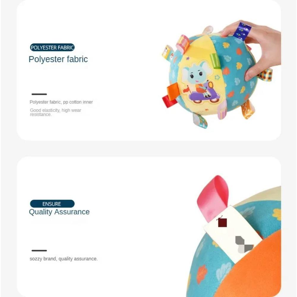 Baby Rattles Toys Soft Plush Hand Rattles Hand Grip Ball Animal Pattern Rattles Shaker for 3 6 9 12 Months Infants Newborn