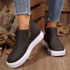2025 Autumn New Women's Fashionable Versatile Flat Heel Short Boots - Round Toe Zip-Up Fashion Boots