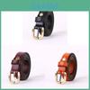 Genuine Leather Waist Belt For Women And Men With Square Buckle Casual Style For Outdoor Wear