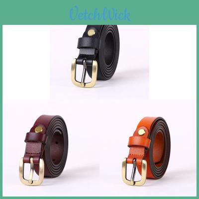 Genuine Leather Waist Belt For Women And Men With Square Buckle Casual Style For Outdoor Wear