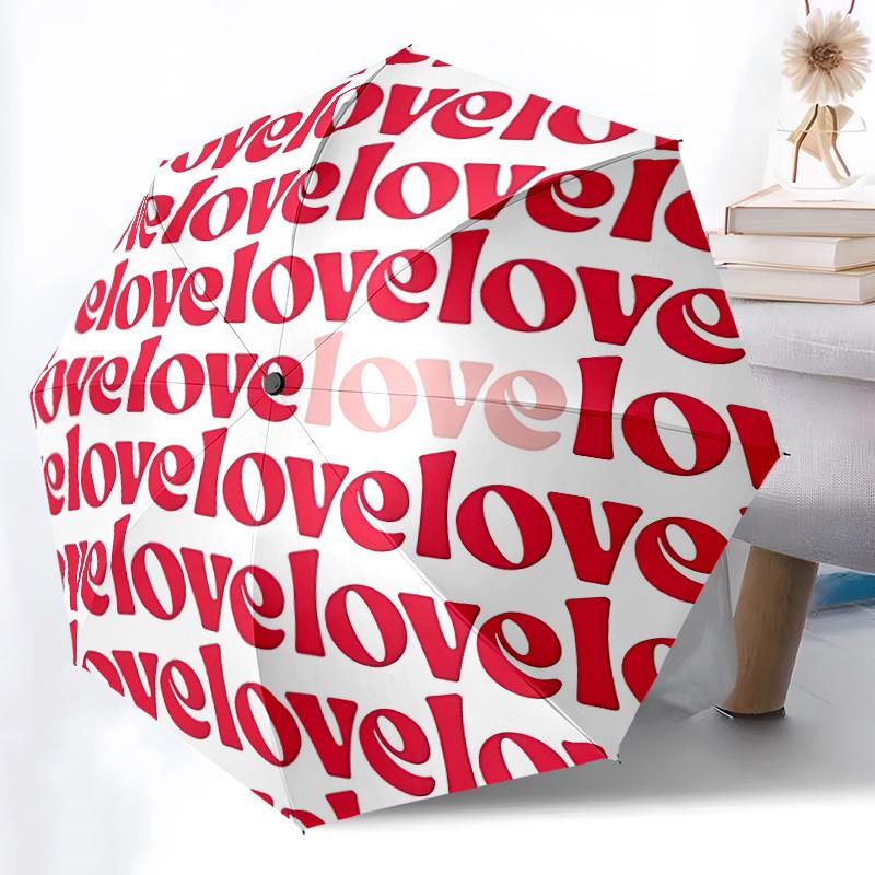 

1pc Love Automatic Folding Umbrella - 8-Rib Automatic Open/Close, Large Canopy Birthday Festival Gift yy251217101