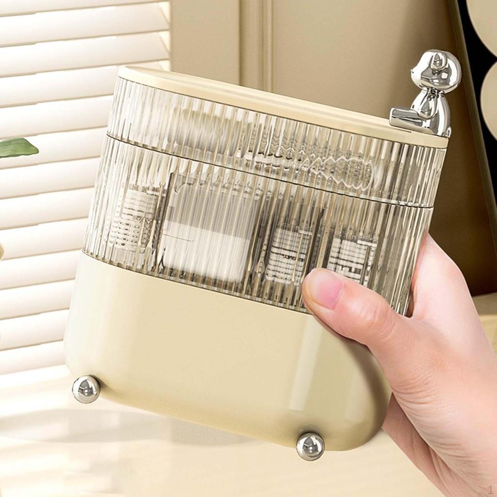 360° Rotating Makeup Organizer, Bathroom Holder Rack, Cosmetics Storage Vanity Shelf
