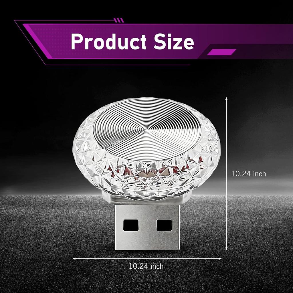 1 PCS Mini USB LED Car Interior Light, Plug & Play Compact Atmosphere Lamp, Personalized Automotive Interior Ambient Light Decor, Universal for Most