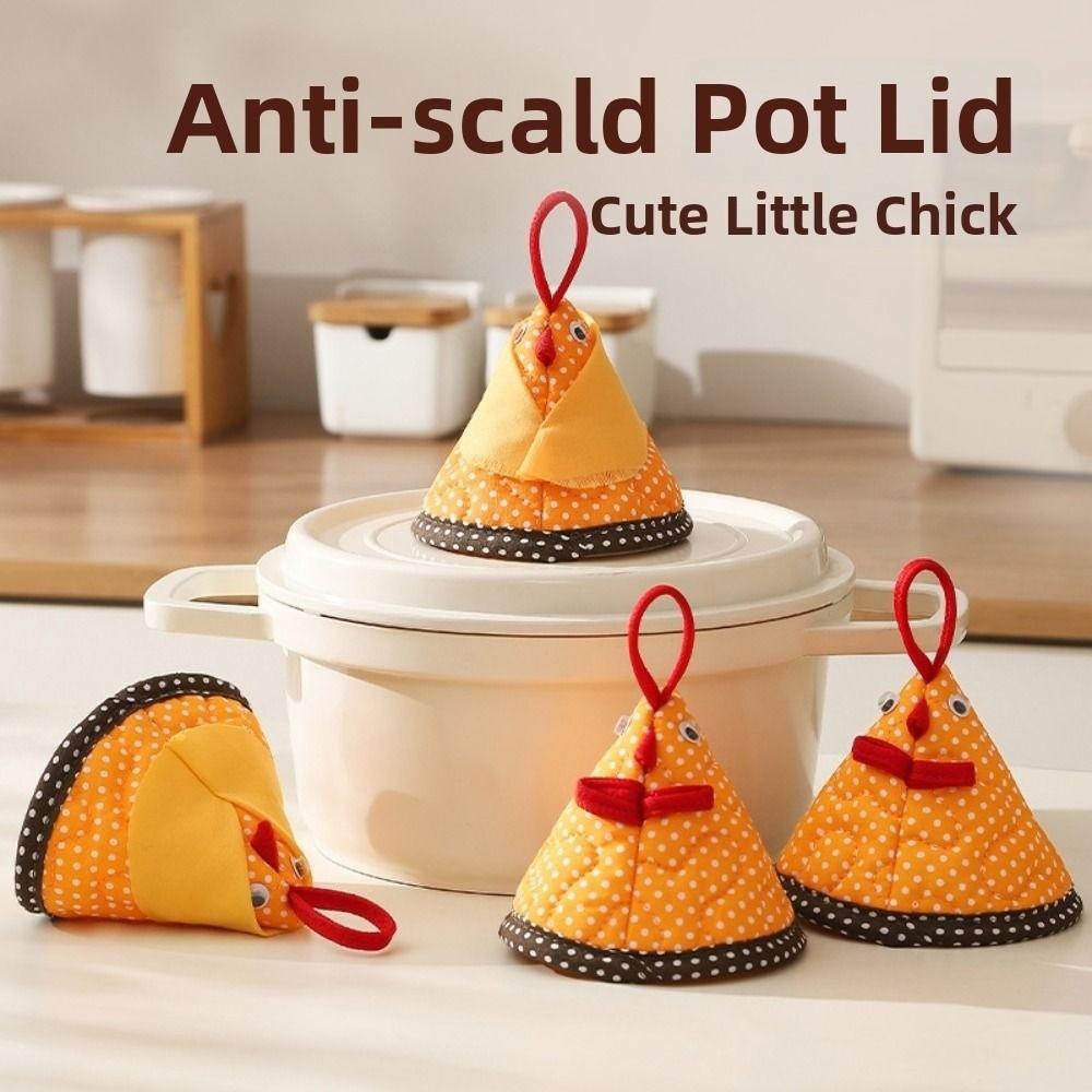Chicken-shaped Triangle Pot Handle Cap Cotton Non-Slip Heat Insulation Glove Washable Cartoon Hand Protector
