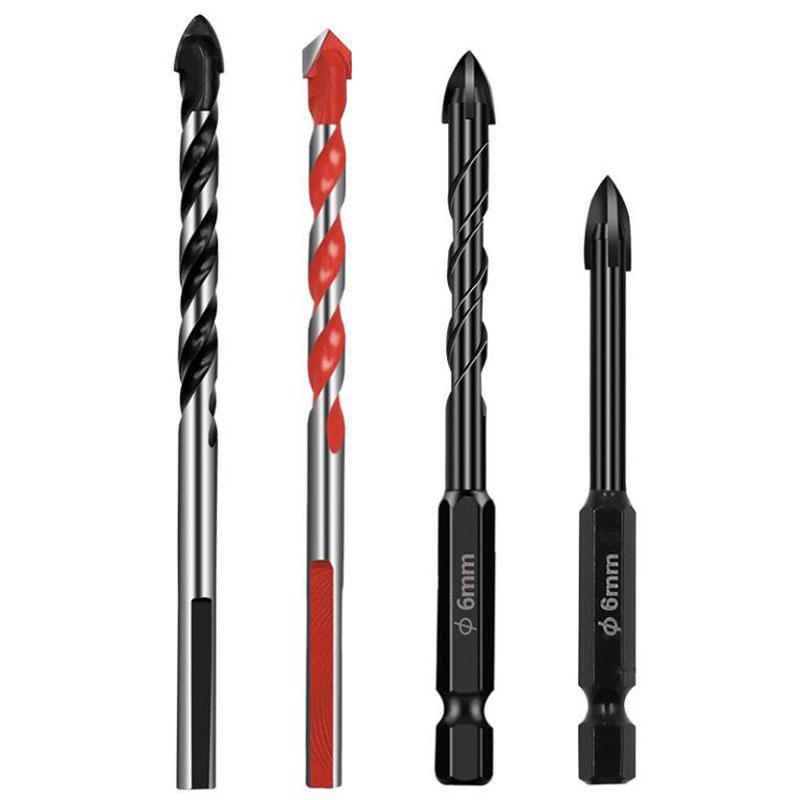 Cross Hexagonal Ceramic Tile Drill Bit Set, Hard Alloy, Glass, Ceramic, Concrete, Hole Opener, Brick Tool Kit