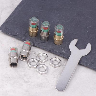 Car Tire Pressure Monitor Tire 4Pcs External Valve Air Pressure Monitor Caps High Precision Tire Pressure Early Warning