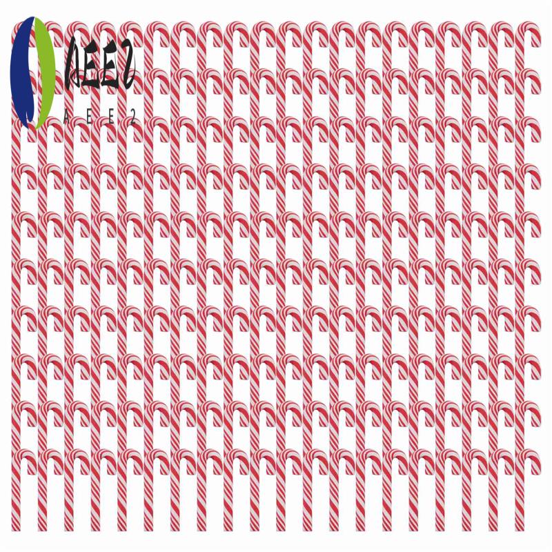 AEE2-120Pcs Red And White Handmade Christmas Candy Cane Miniature Food Dollhouse Home Decor Clay Candy Cane
