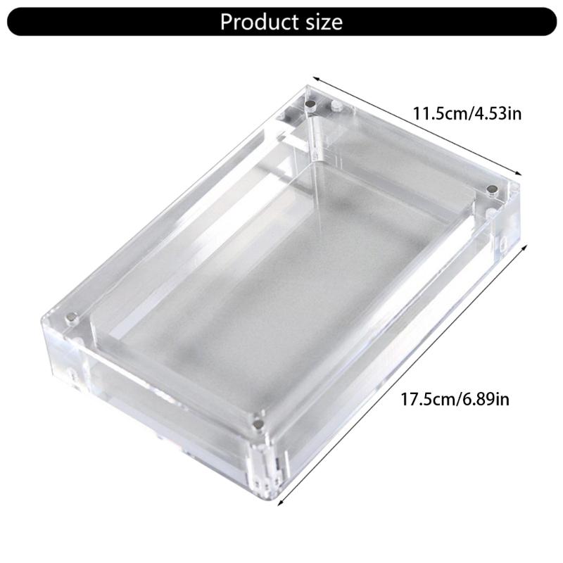 Clear Acrylic Carrying Box Case with Magnetic Closure for Analogue Pocket Game Consoles Dustproof Protections Box