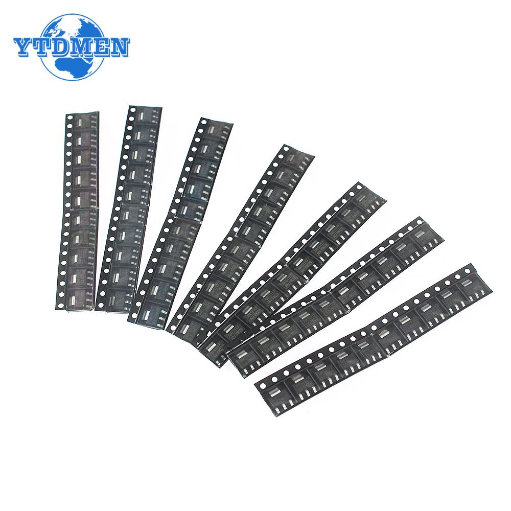 Kit regulador de tensão 70PCS AMS1117 SOT-223 AMS1117-3.3V AMS1117-ADJ AMS1117-5.0V AMS1117-2.5V AMS1117-1.8V AMS1117-1.5V 1.2V-5V