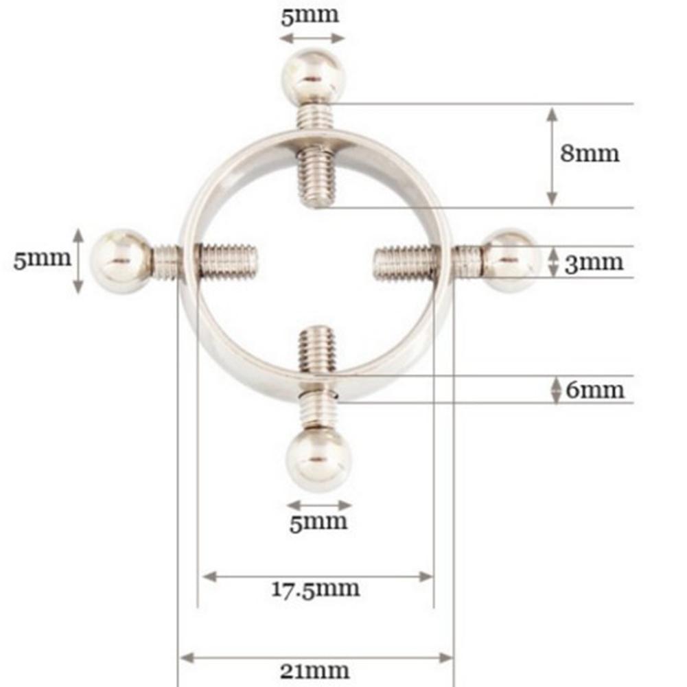 Mode Frauen Bunte Piercing Brust Nagel Schraube Glocke Anhänger Gefälschte Nippel Ring Schmuck