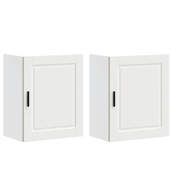 VidaXL Armoires murales de cuisine 2 pcs Porto blanc bois d'ingénierie, meuble mural de cuisine, armoire pour mur de 854038