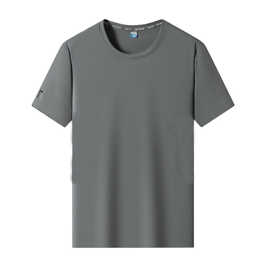 Men's Summer Quick-Dry Breathable Ice Silk T-Shirt - Loose Fit Short Sleeve