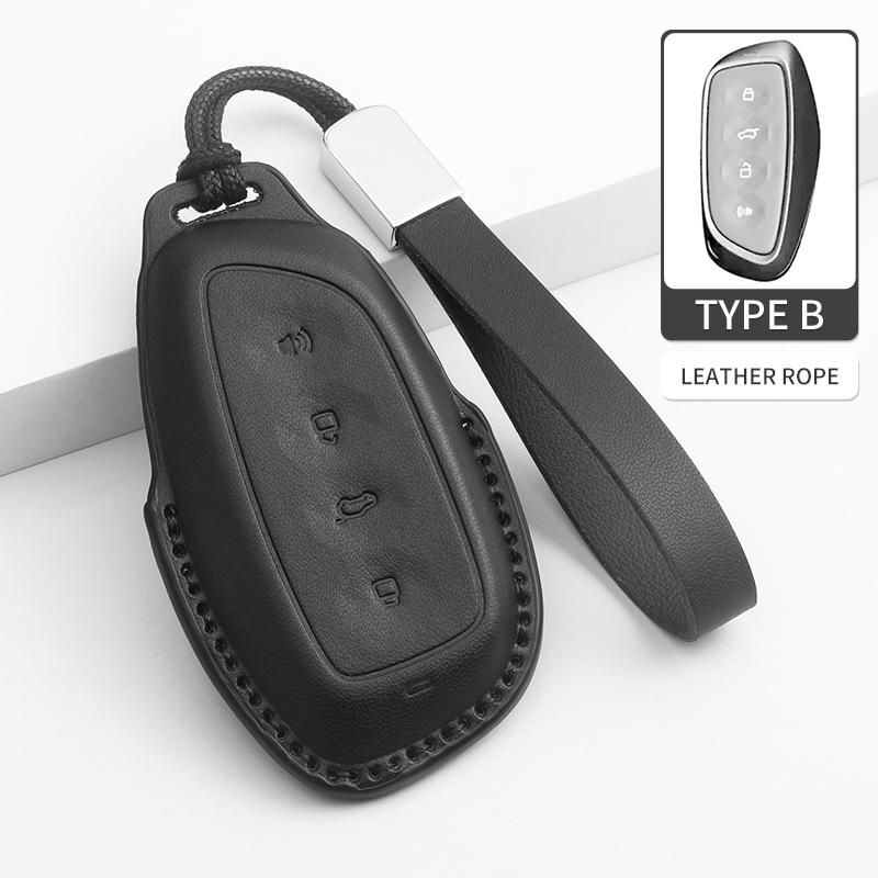Interior Mouldings Leather Case Cover Car Key Protector Shell Fob Accessories For Haval Jolion F7 H9 H6 H2 F7X F7H H8 H3 H4 H1 H
