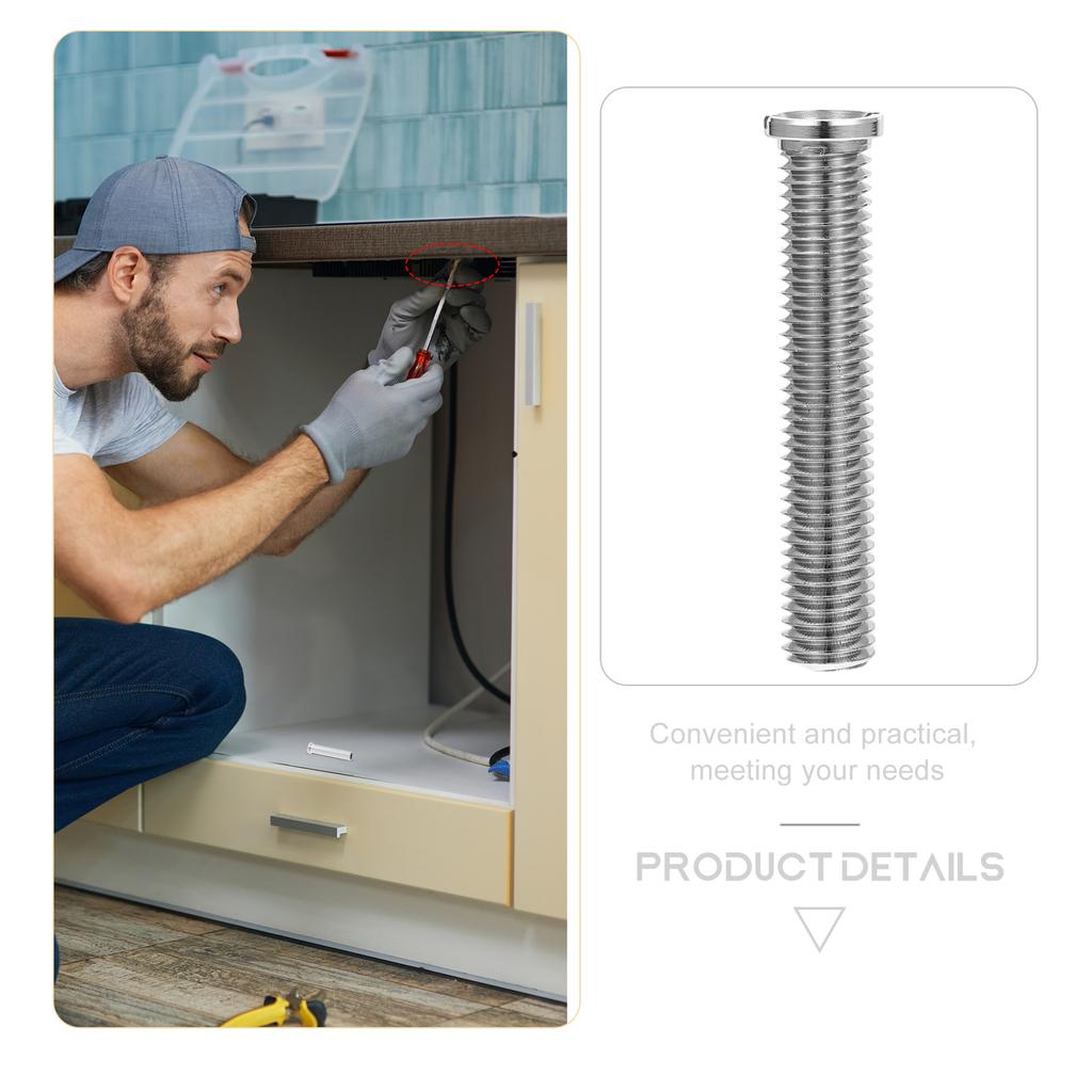 60Mm Long Screw For Kitchen Sink Stainless Steel Extended Drain Strainer Plug Replacement Fixtures Hardware Accessories