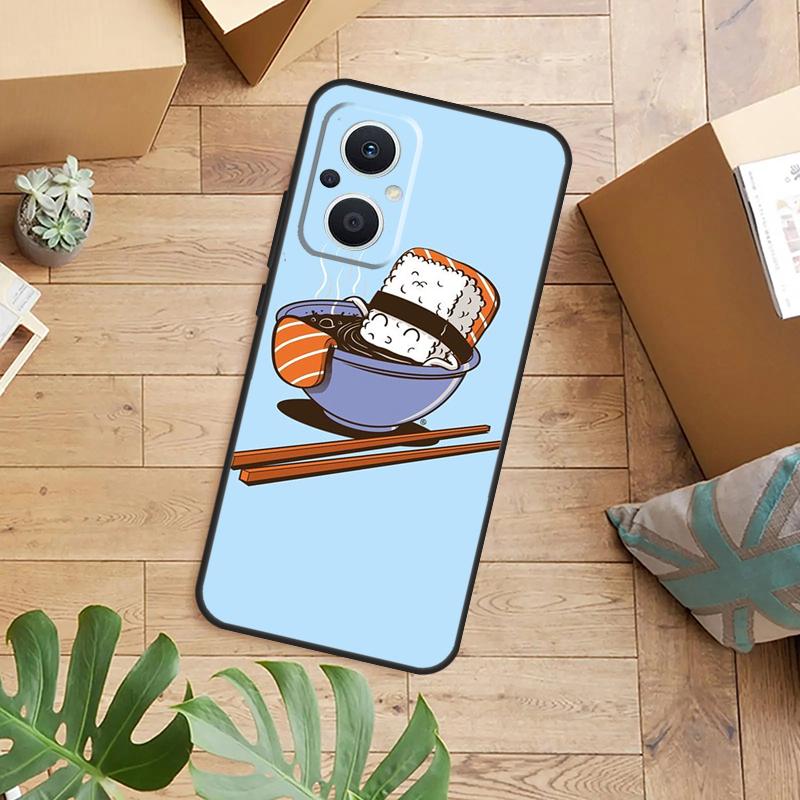 Japanese Sushi Food Phone Case For OPPO Reno 14 13 12 11 F 10 Pro 8T 8 Lite OPPO Find X9 X8 X6 X5 Pro Back Cover
