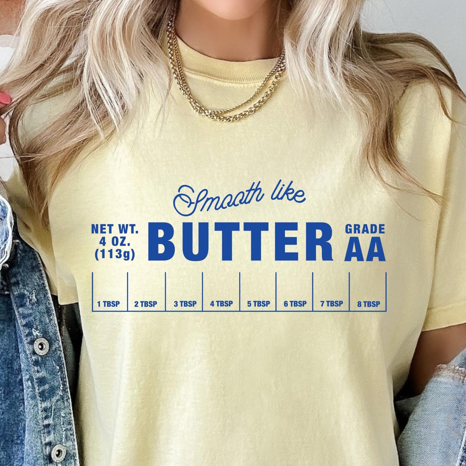 Smooth Like Butter Comfort Colors® Shirt, Funny Baking Shirt, Salted Butter T-Shirt, Butter Lover Shirt, Foodie Gift, Stick of Butter 2XL
