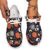 Plus Size Spring and Autumn New Casual Single Shoes Women's Halloween Pumpkin Ghost Skull Women's Single Shoes