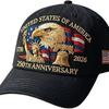 250th Anniversary Hat Baseball Cap Dad Hat Unisex Adjustable Embroidery Hat Outdoor Sun Hat