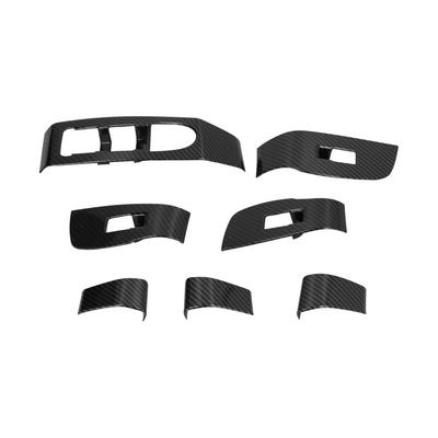 Door Window Switch Panel Cover Trims Carbon Fiber Style Decoration for Mazda 3 CX 30