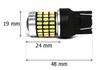 2 Pcs LED Bulb 7443, W21/5W 12-24V CANBUS 2100lm White with Off-Road Lens