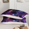Purple Starry Night Galaxy Wolf Three-Piece Quilt Cover 3D Digital Printing Bedding Set Bed Cover