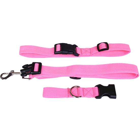 

Dog Belt Durable Hands Free Nylon Dog Leash Adjustable Waist Belt for Dog светло-розовый