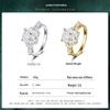 Sterling Silver Platinum-Gold Electroplated Ring with Inlaid Zircon - Fashionable Valentine's Day Gift Jewelry.