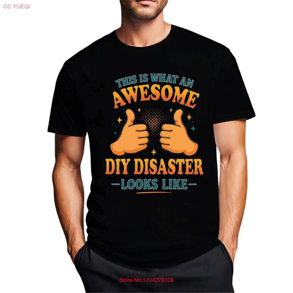 This is What an Awesome Diy Disaster Looks Like T Shirt for kids vintage Washed graphic Top For Everyday Wear Slightly