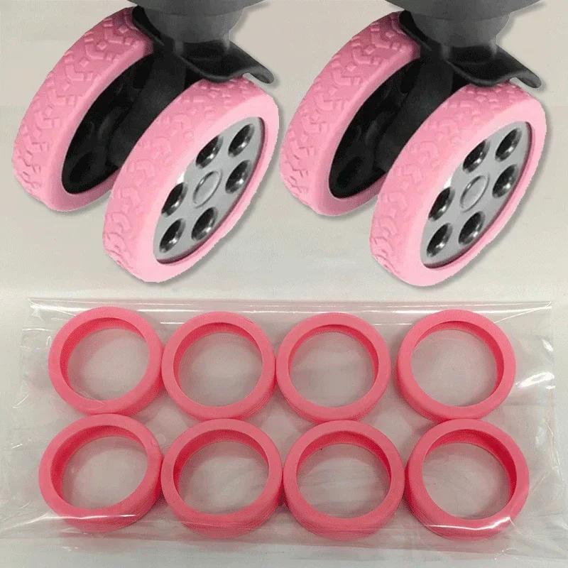 8PCS Silicone Luggage Wheel Covers - Universal Wheel Protector for Suitcase, Noise Reduction & Scratch Proof  Travel Accessories