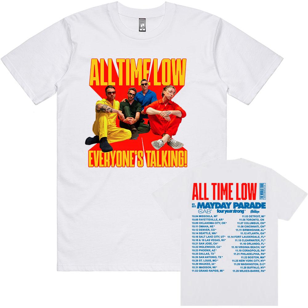 

ALL TIME LOW Everyone s Talking Tour T-shirt Short Sleeve Casual Cotton Tshirts Fashion Loose Men Women Clothing Graphic T Shirt XS