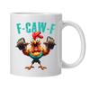 Personlig F-Caw-F Kyllingkrus 15oz Keramisk Kaffekopp Morsom Hane Gårdsdyr Humor Krus Gjenbrukbart Oppvaskmaskin Mikrobølgeovn Sikker Drikkeglass