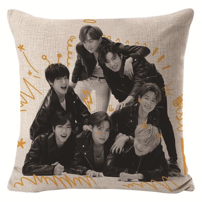 BTS Presente para Fã Capa de Almofada Decorativa para Sofá