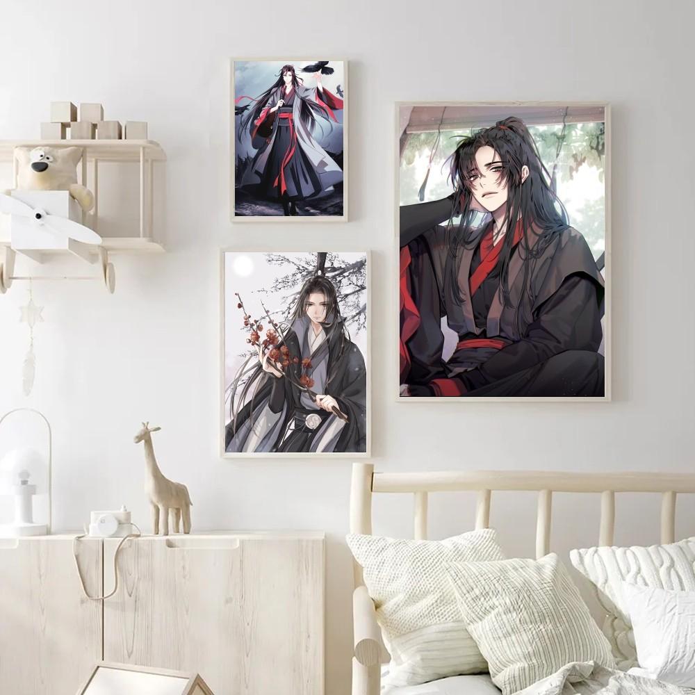 1 szt. Anime G-Grandmaster Mo D-Dao Z-Zu S-Shi M-MDZS Samoprzylepny Plakat Artystyczny Wodoodporna Naklejka Papierowa Dom Bar Pokój Dekoracja Ścienna
