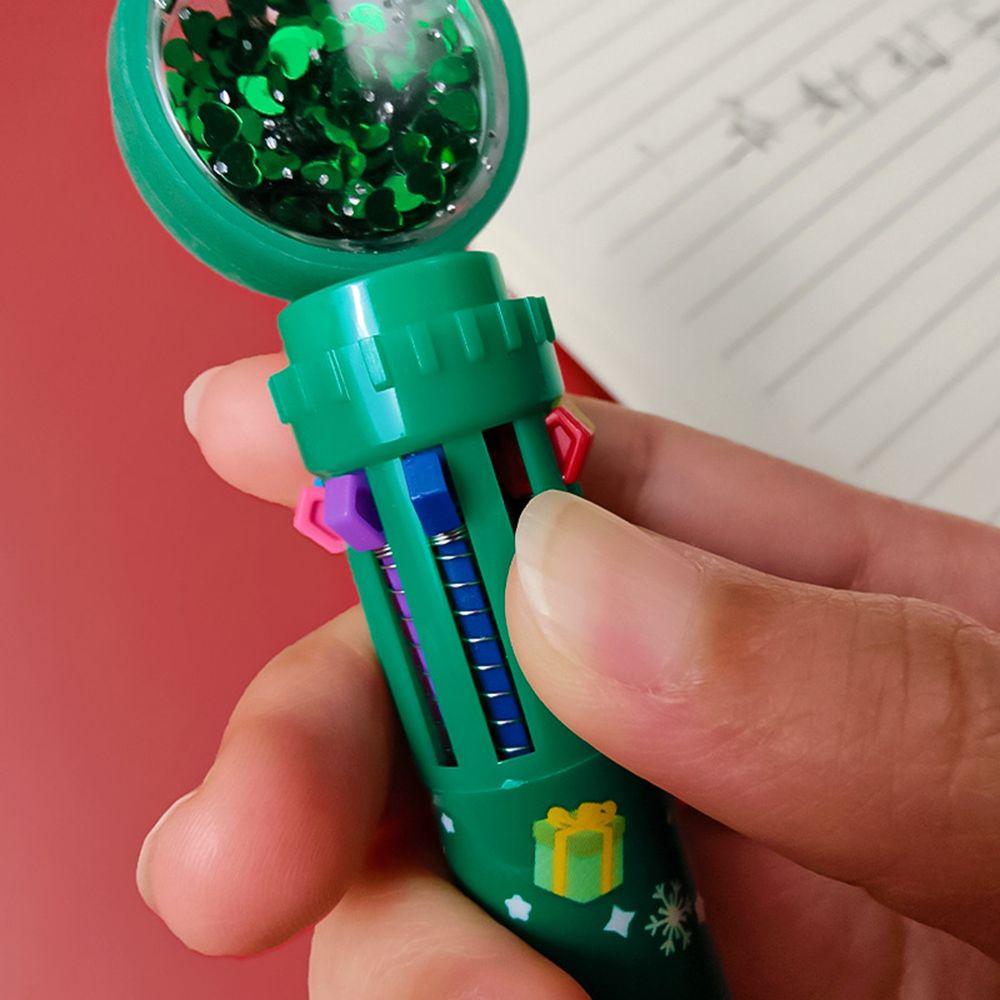 Elementary School Elk Merry Christmas Ten Color Pen Christmas Ballpoint Pen Stationery Santa Claus