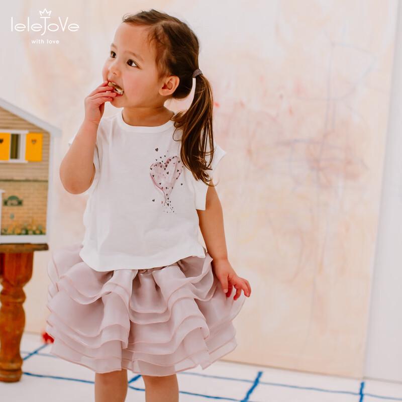 LELE JOVE Girls' 2026 Summer Thin Breathable Crewneck Short Sleeve T-Shirt