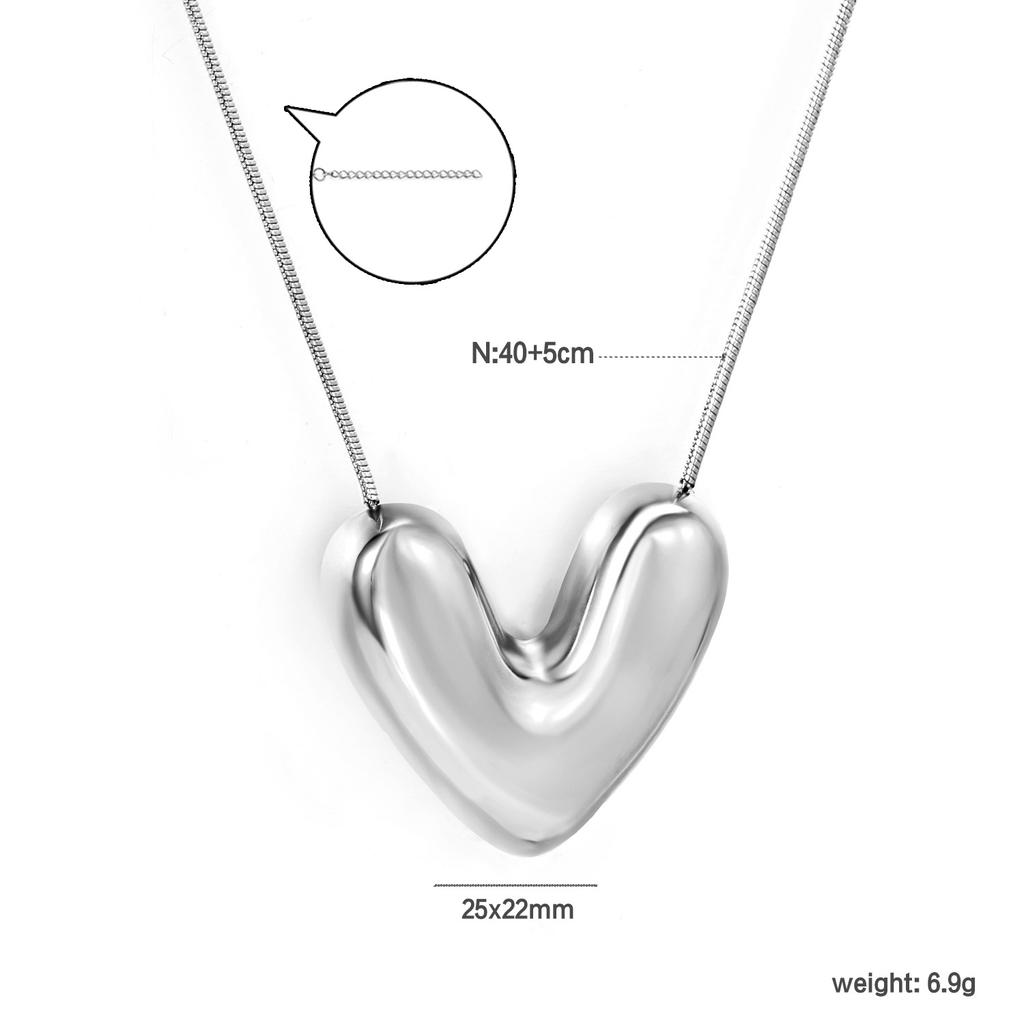 Einfache und Elegante Gold Herz Anhänger Halskette Minimalistische Schlüsselbein Kette Trendiger Ins Schmuck