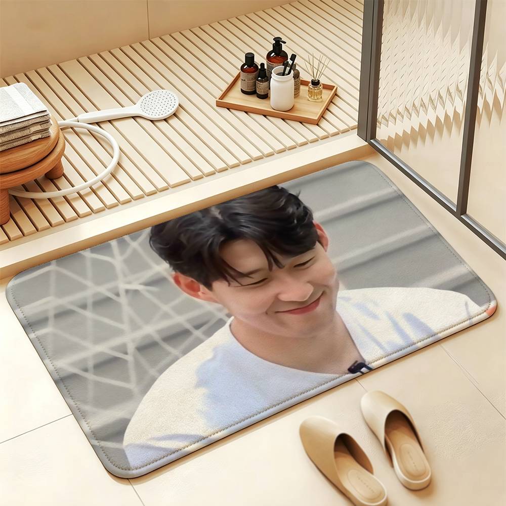 S-Son Heung-min Soft Comfortable Short Plush Rug Carpet mat Anti‑Slip Floor Mat Machine Washable Home Decor