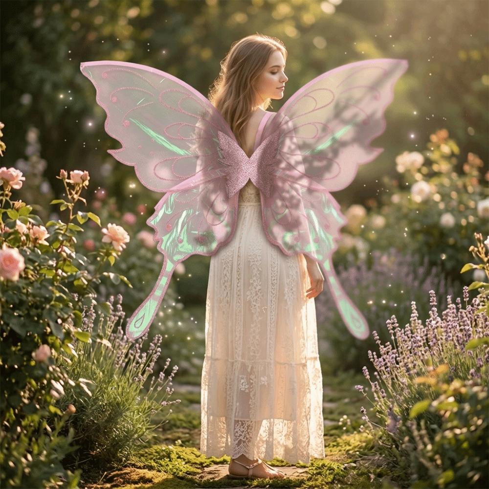 Back Attachment Butterfly Fairy Wings Sparkling Dress Up Wings Butterfly Costume Wings  Women Girls