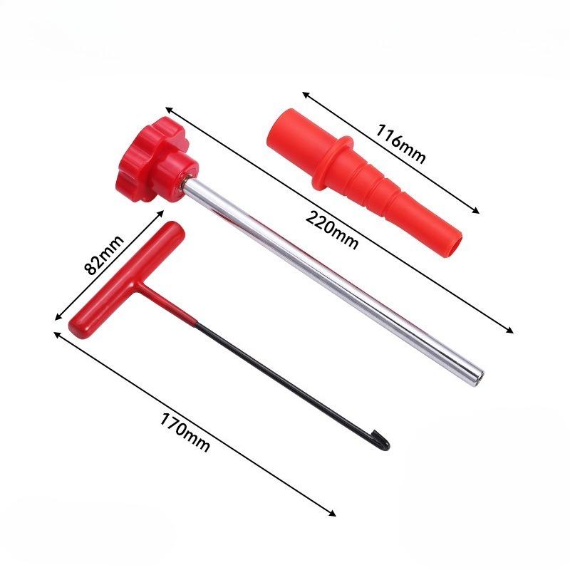 1Set Valve Stem Tool Kit Metal Tire Installer Tool Car Puller Wheel Tire Remover T-Hook Replacement Motorcycle Accessories