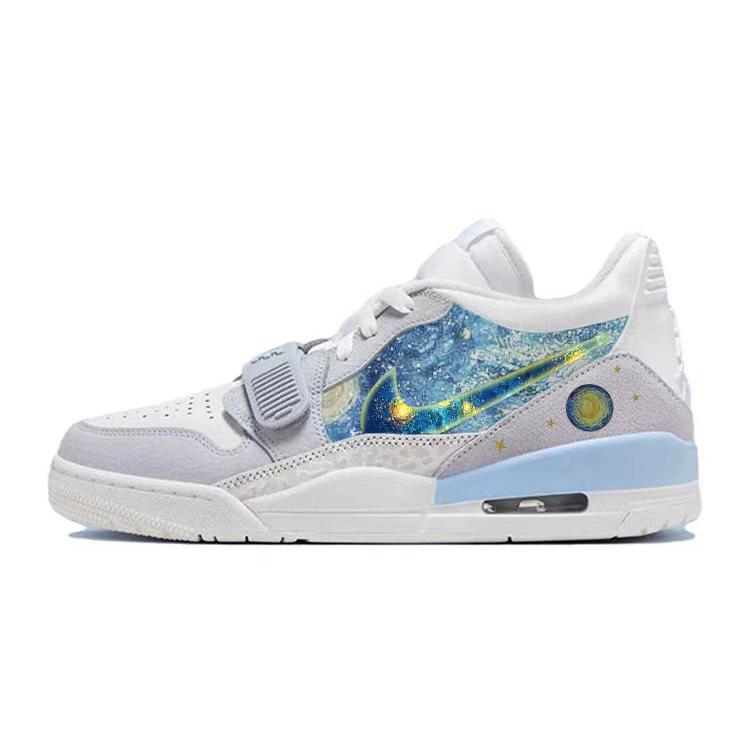 

Jordan Legacy 312 Cushioning Slip Resistant Low top Vintage Basketball Shoes Men s White Gray HQ1190-101(Team366-) 44