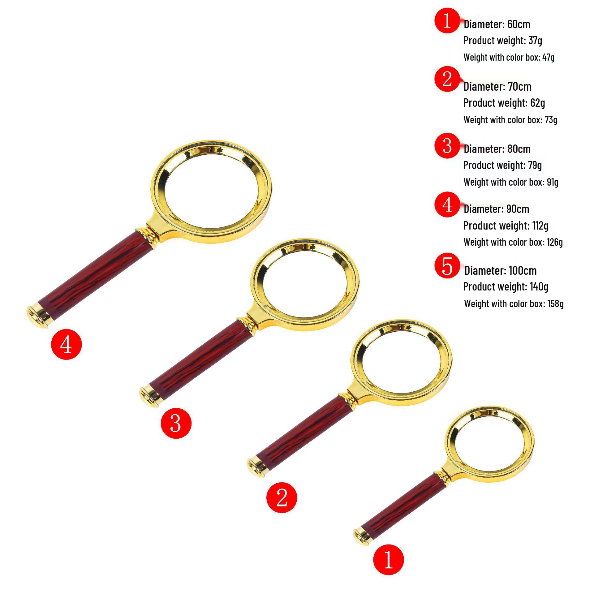 

10x HD Handheld Magnifying Glass for Reading and Ignition Outer diameter 60mm